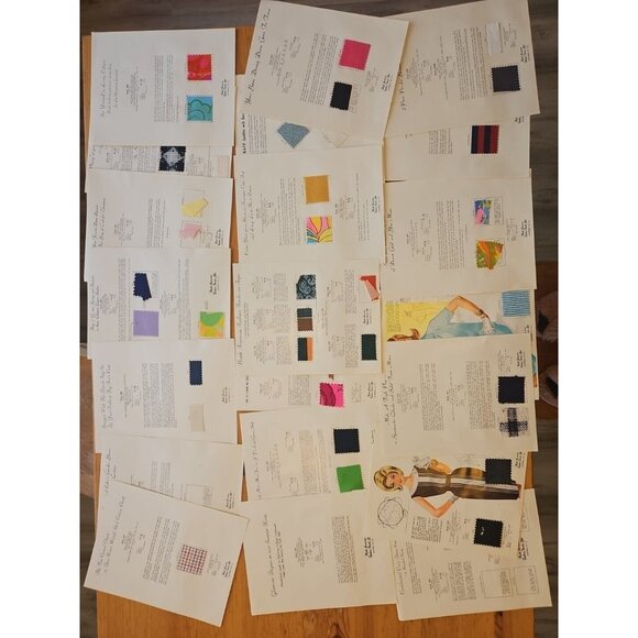 Fashion Frocks 1960s MCM Clothing Fabric Samples Dress Cards  Fashion Frocks 1960s MCM Clothing Fabric Samples Dress Cards Set of 74 Canada